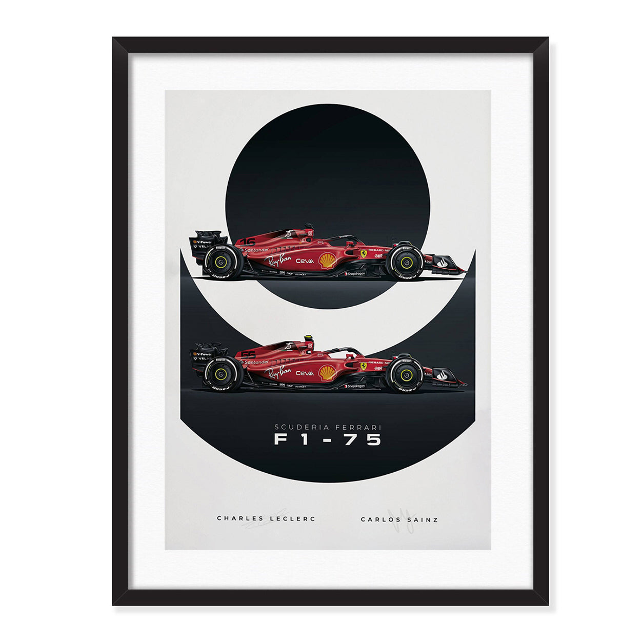 Scuderia Ferrari F1-75 Team - Poster