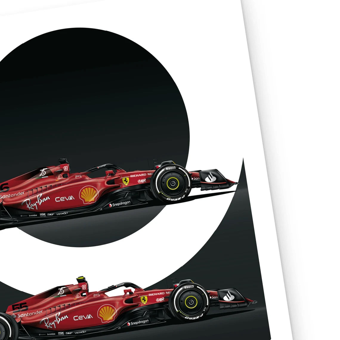 Affiche Ferrari F1-75 2022 Formule 1 Affiche Ferrari F1 Affiche